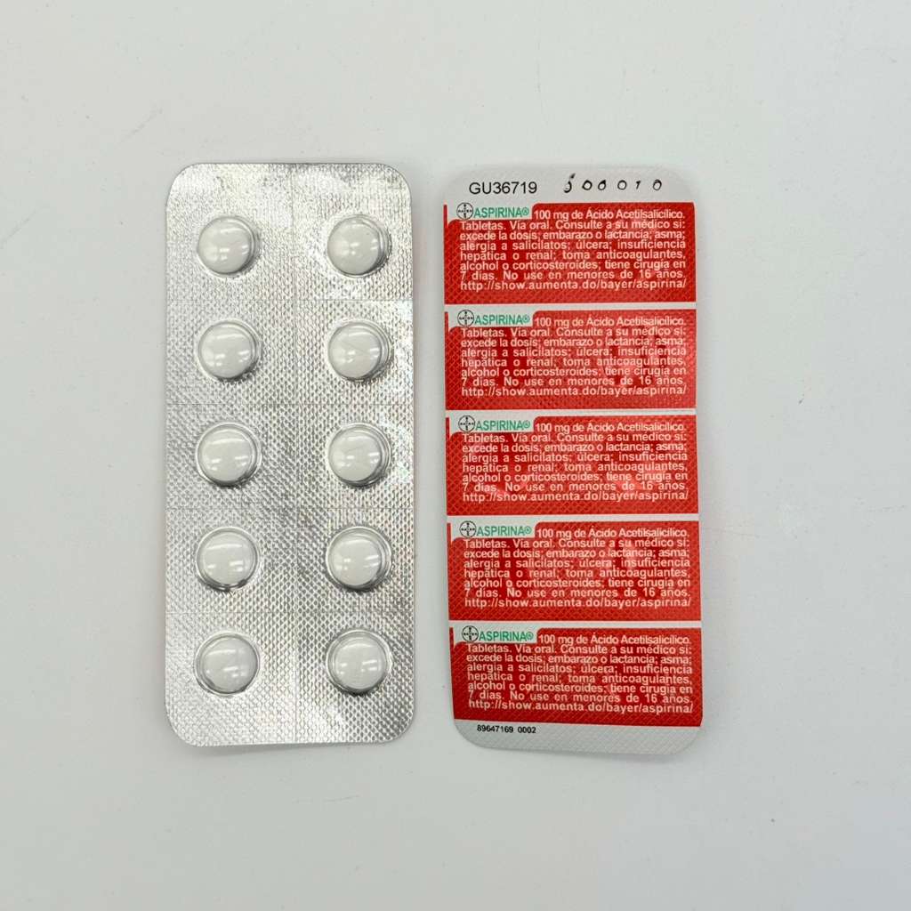 Aspirina 100 mg (roja)