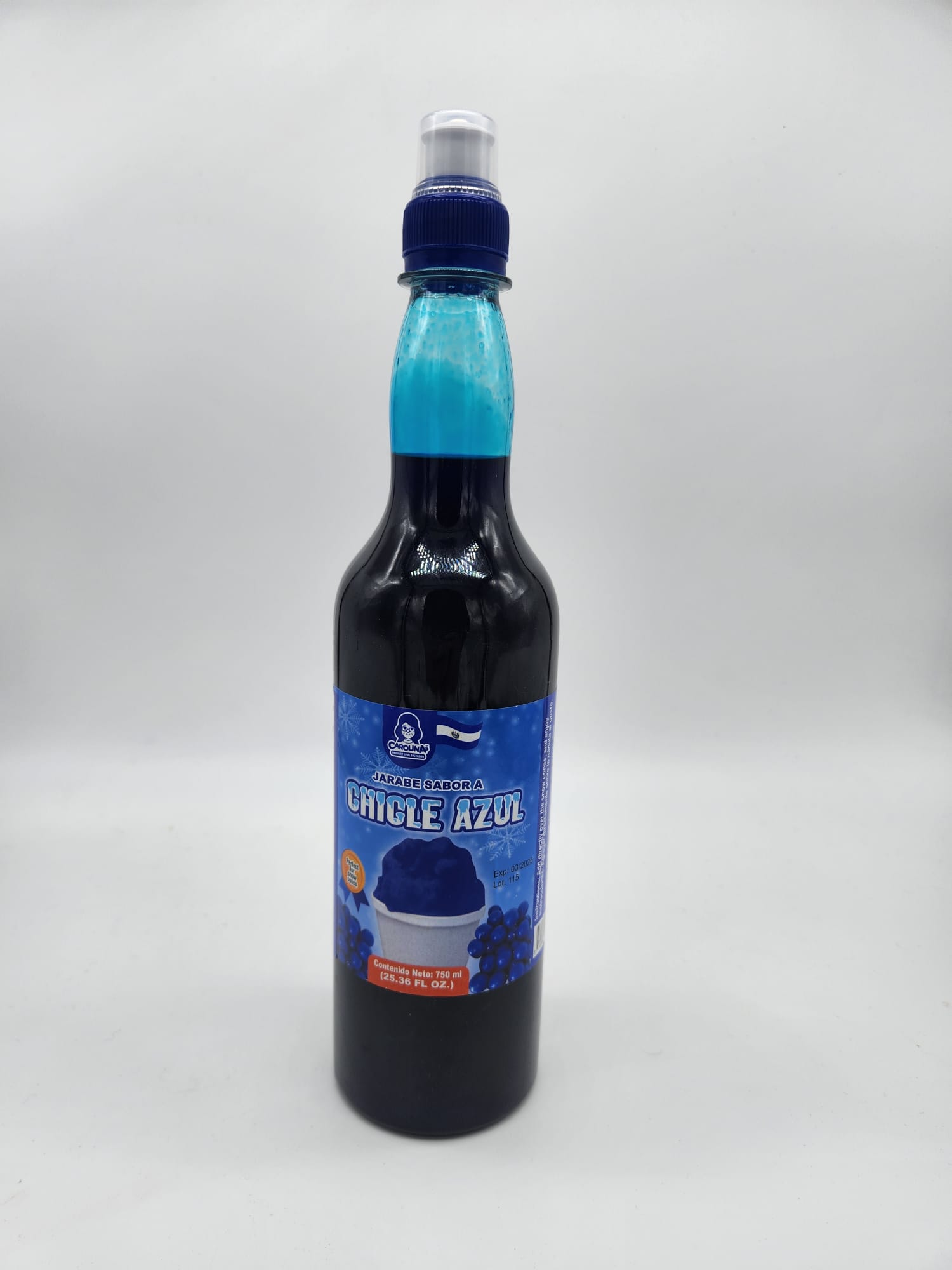 JARABE PARA MINUTAS O RASPADOS CHILE  AZUL(25.36 OZ)