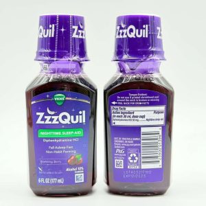 ZzzQuil Nighttime Sleep-Aid – Sabor Berry (6 fl oz / 177 ml)